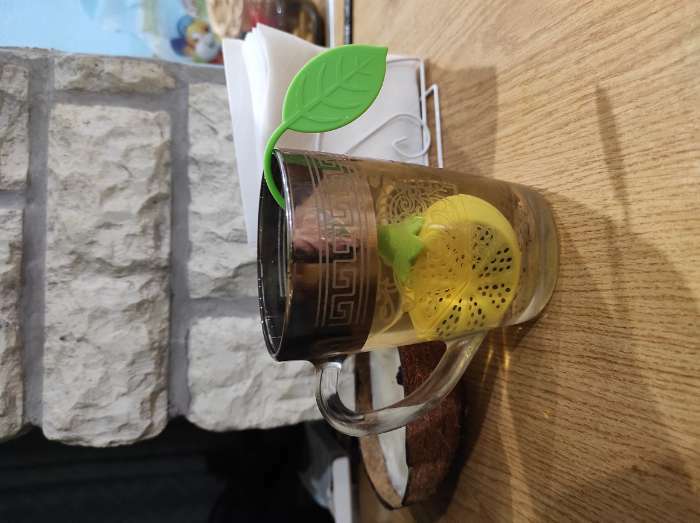 Фотография покупателя товара Ситечко для чая Доляна «Лимон», 10 см, цвет МИКС
