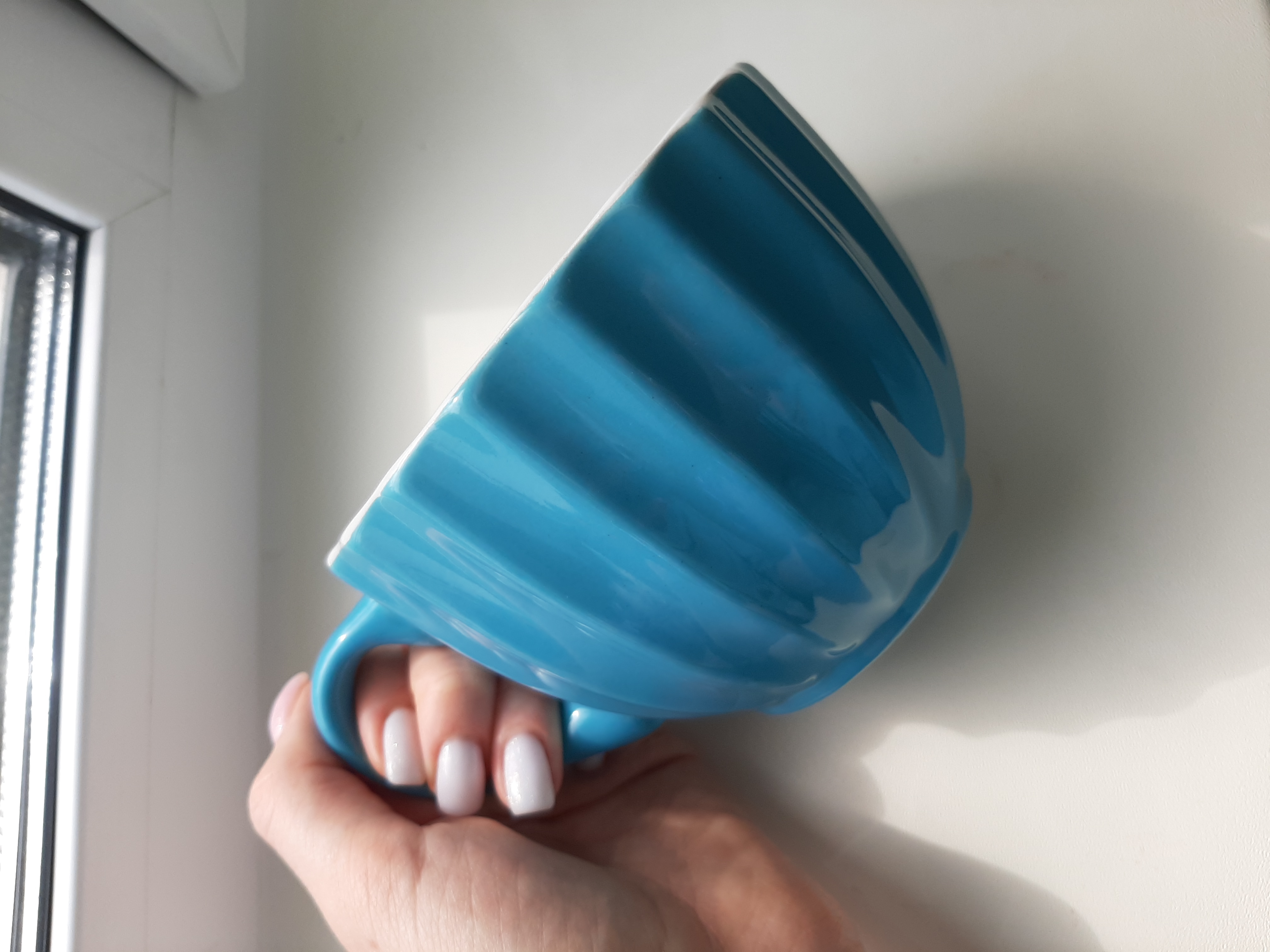 Фотография покупателя товара Кружка керамическая Доляна «Ноэми», 430 мл, цвет голубой