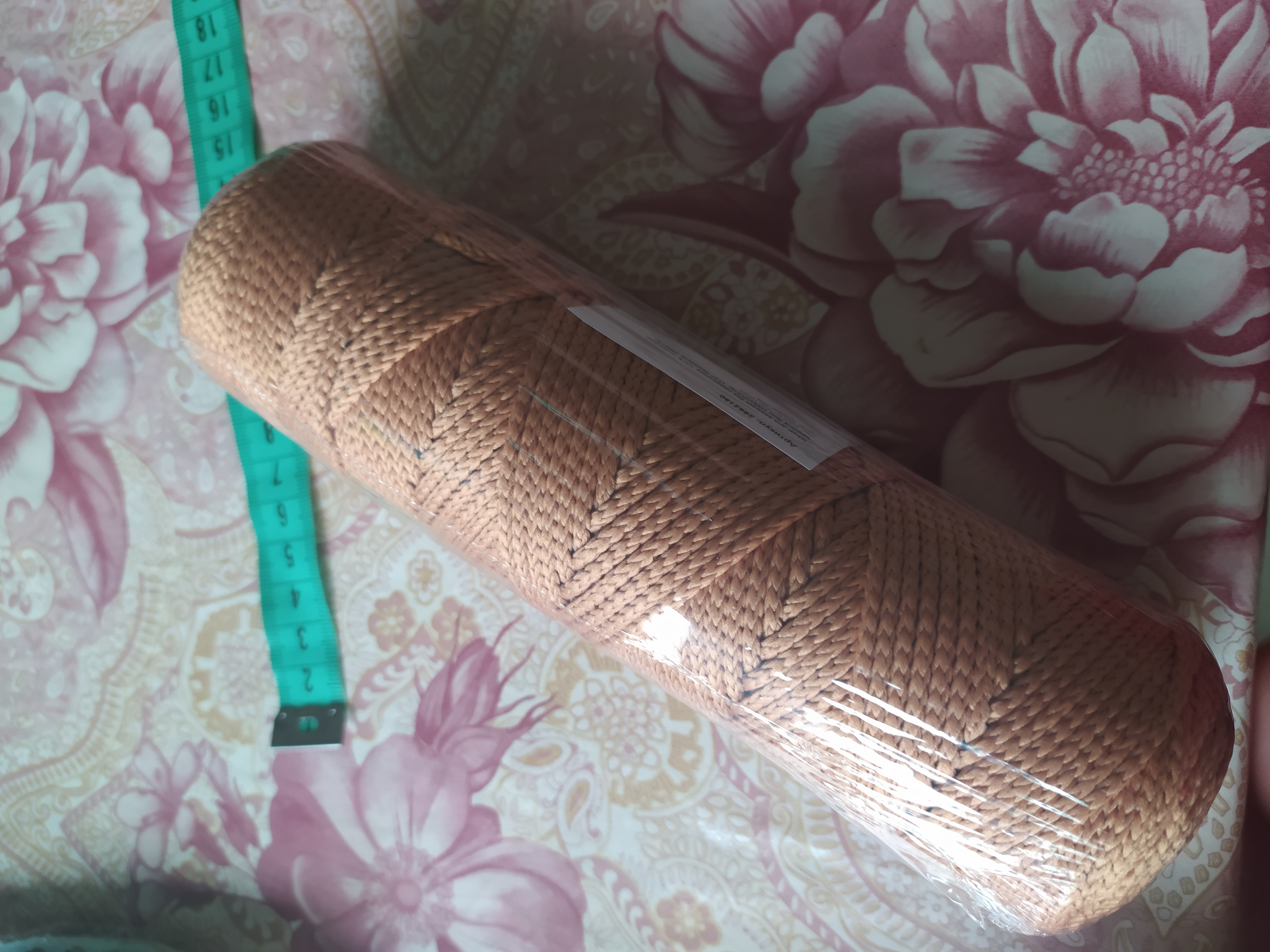 Фотография покупателя товара Шнур для вязания без сердечника 100% полиэфир, ширина 3мм 100м/210гр, (137 бежевый) - Фото 31