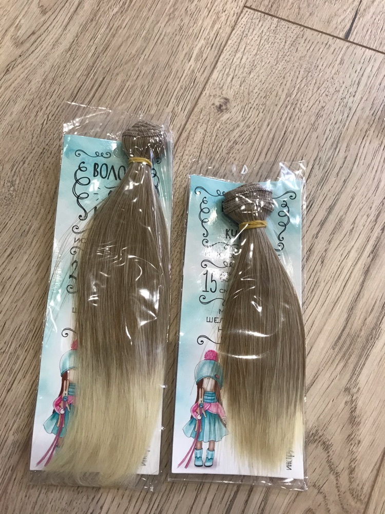 Фотография покупателя товара Волосы - тресс для кукол «Прямые» длина волос: 20 см, ширина: 100 см, №LSA051 - Фото 3