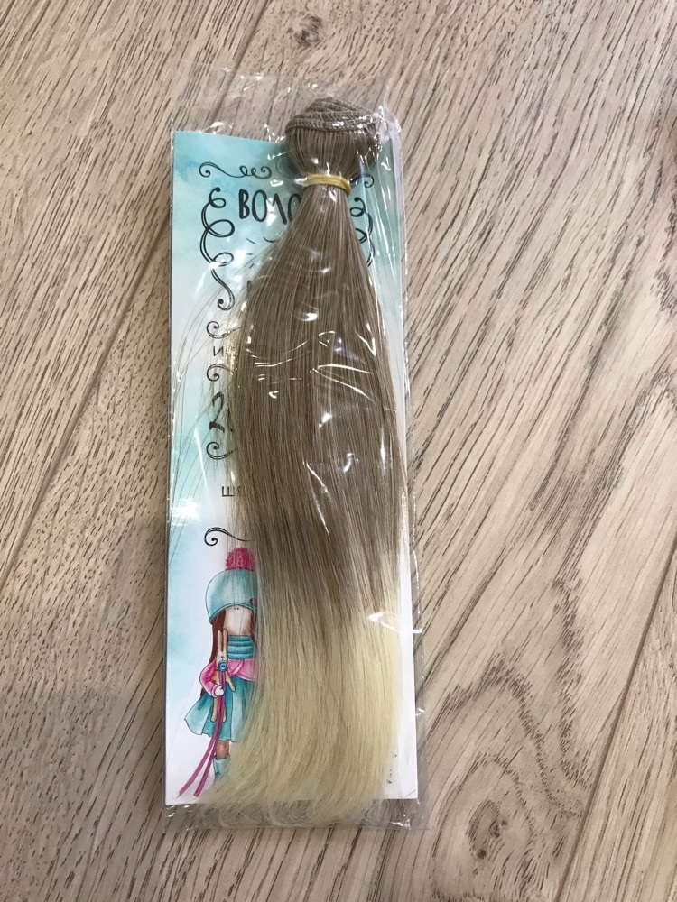 Фотография покупателя товара Волосы - тресс для кукол «Прямые» длина волос: 20 см, ширина: 100 см, №LSA051 - Фото 4