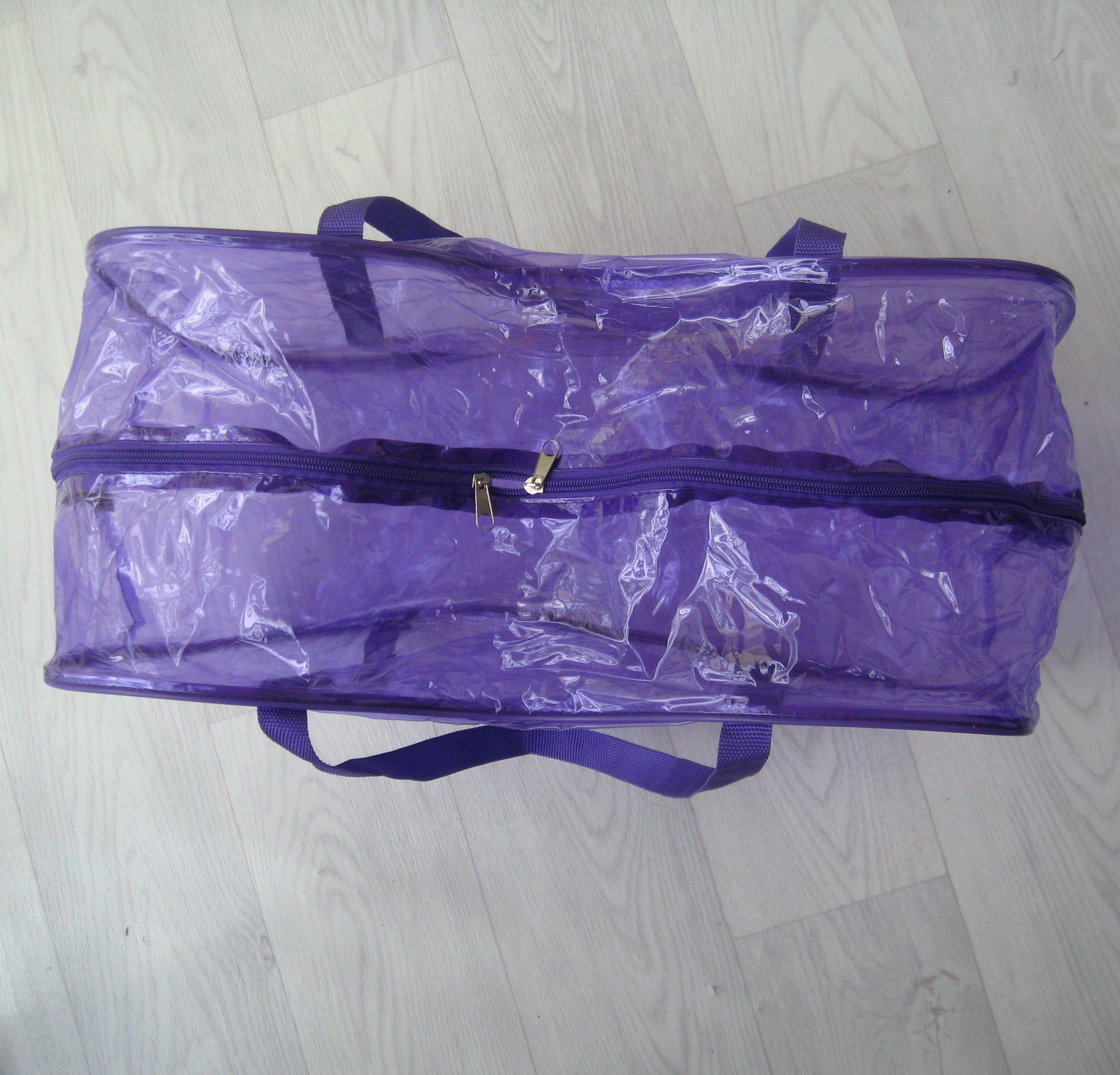 Фотография покупателя товара Сумка в роддом 30х50х25, цветной ПВХ, цвет фиолетовый