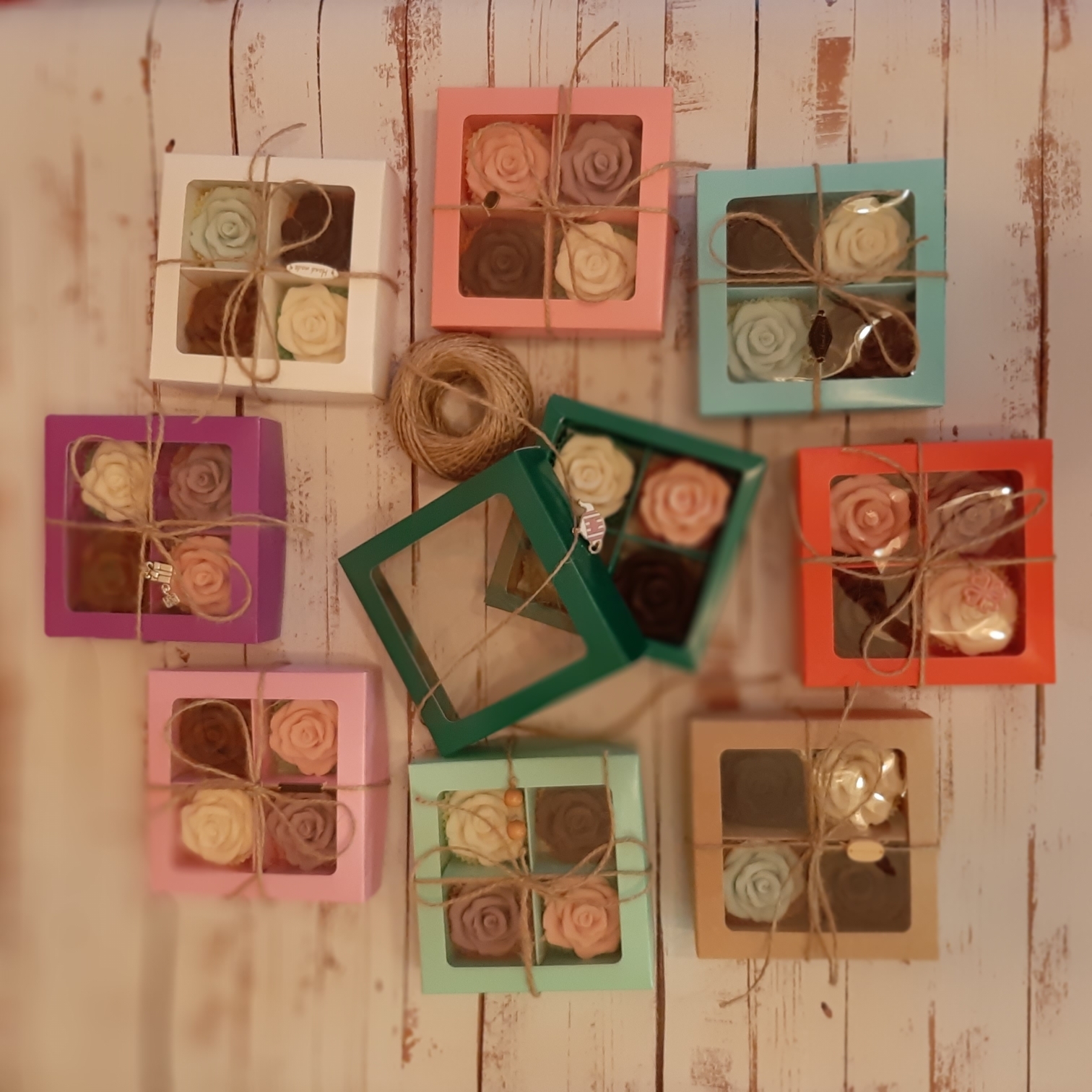 Фотография покупателя товара Коробка для конфет с окном, крафт 12,5 х 12,5 х 3,5 см - Фото 25