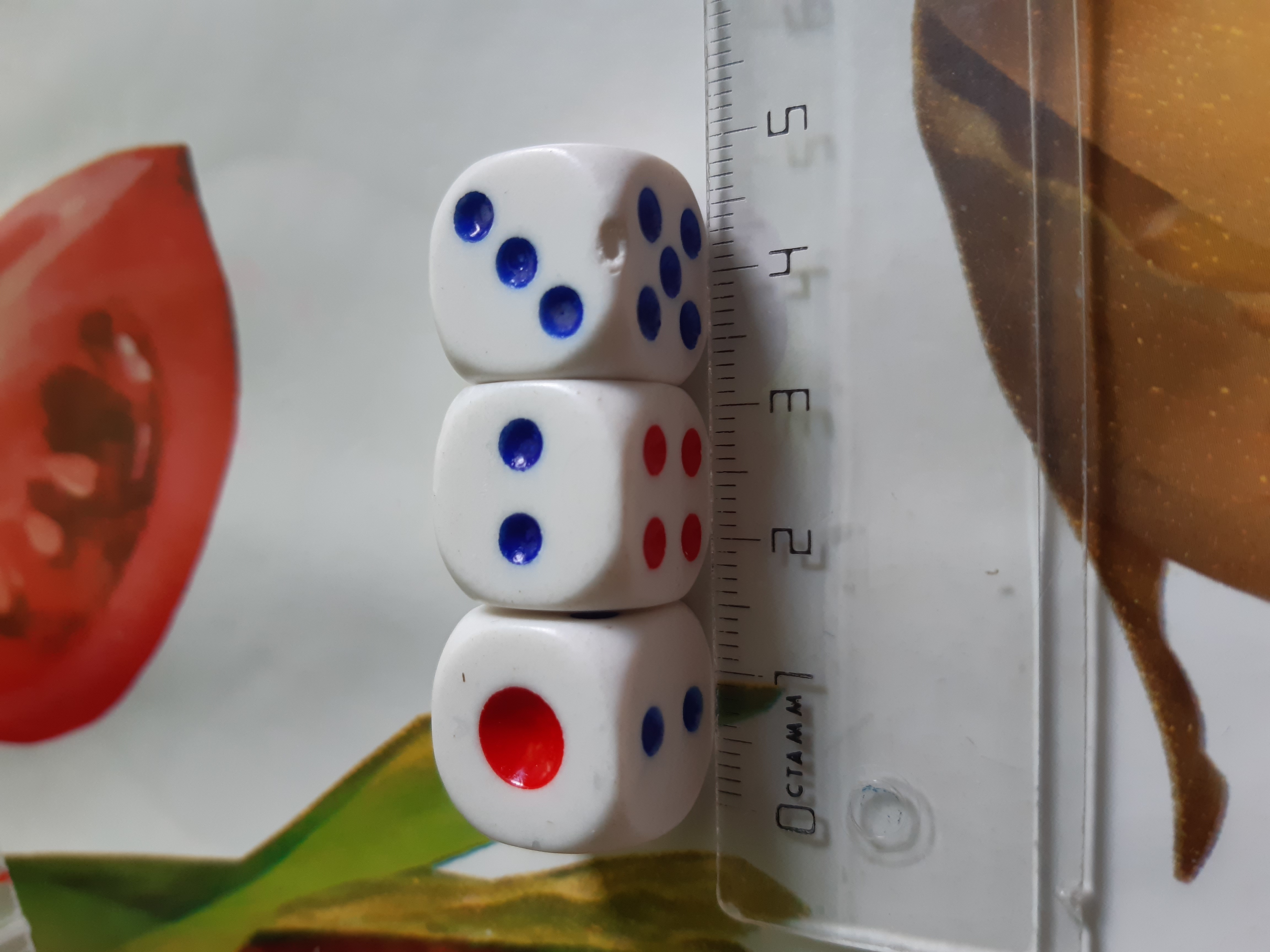 Фотография покупателя товара Кубики игральные, 1.6 х 1.6 см, 12 шт - Фото 1