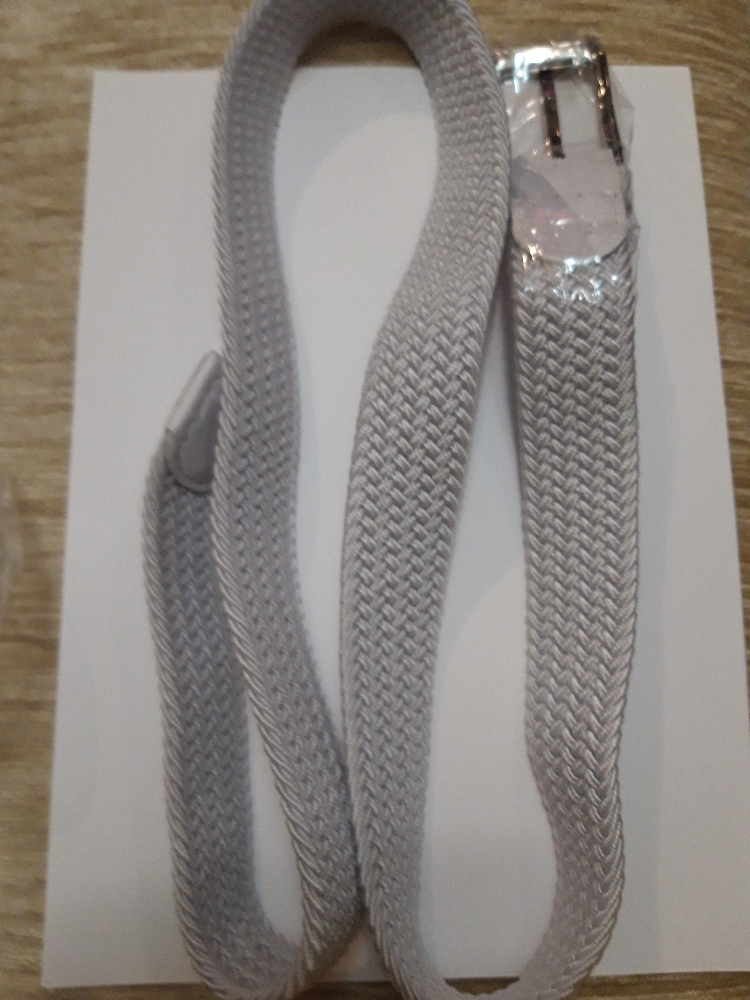 Фотография покупателя товара Ремень женский , пряжка металл, ширина - 3,5 см, цвет светло-серый - Фото 2