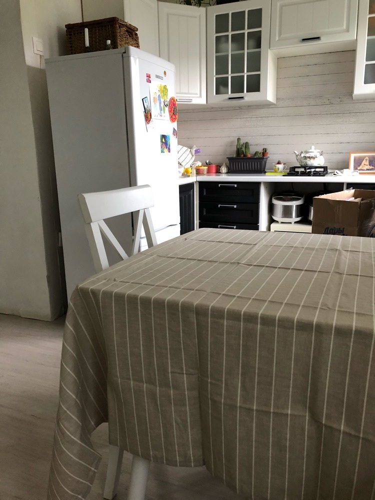 Фотография покупателя товара Скатерть Этель «Леони» 140×140 см полулён, 50% хлопок, 50% лён - Фото 1