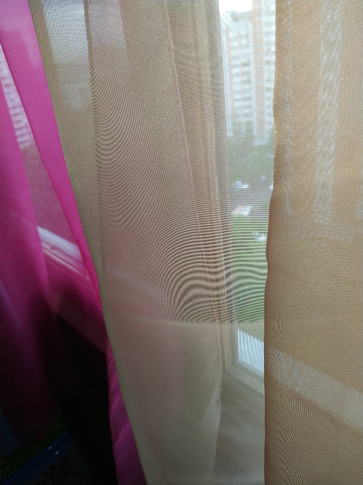 Фотография покупателя товара Штора вуаль однотонная 140х145 см, цвет светло персиковый - Фото 3