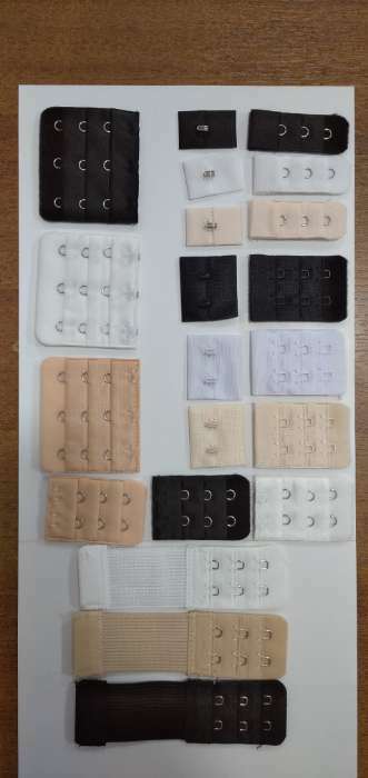 Фотография покупателя товара Застёжка для бюстгальтера, 3 ряда 1 крючок, 10 шт., чёрная - Фото 1