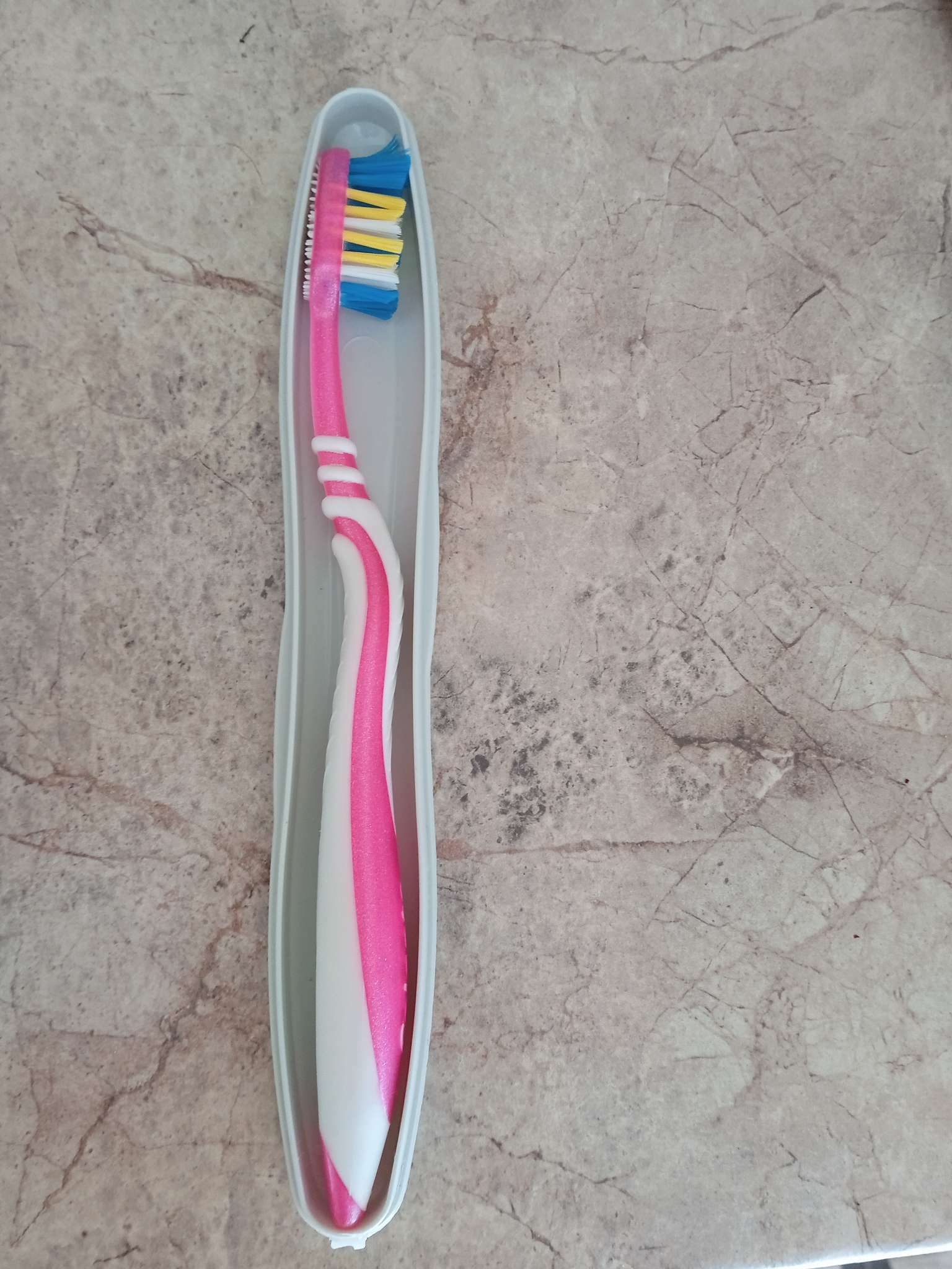 Фотография покупателя товара Футляр для зубной щётки, цвет серый - Фото 1