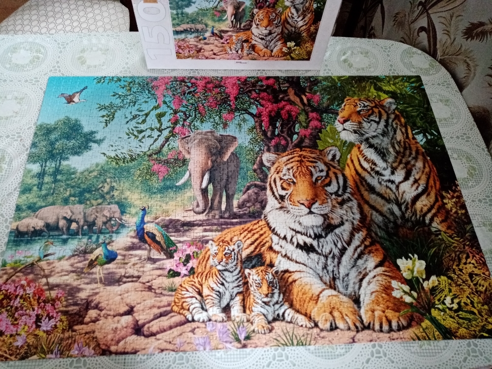 Фотография покупателя товара Пазлы «Тигры», 1500 элементов - Фото 3