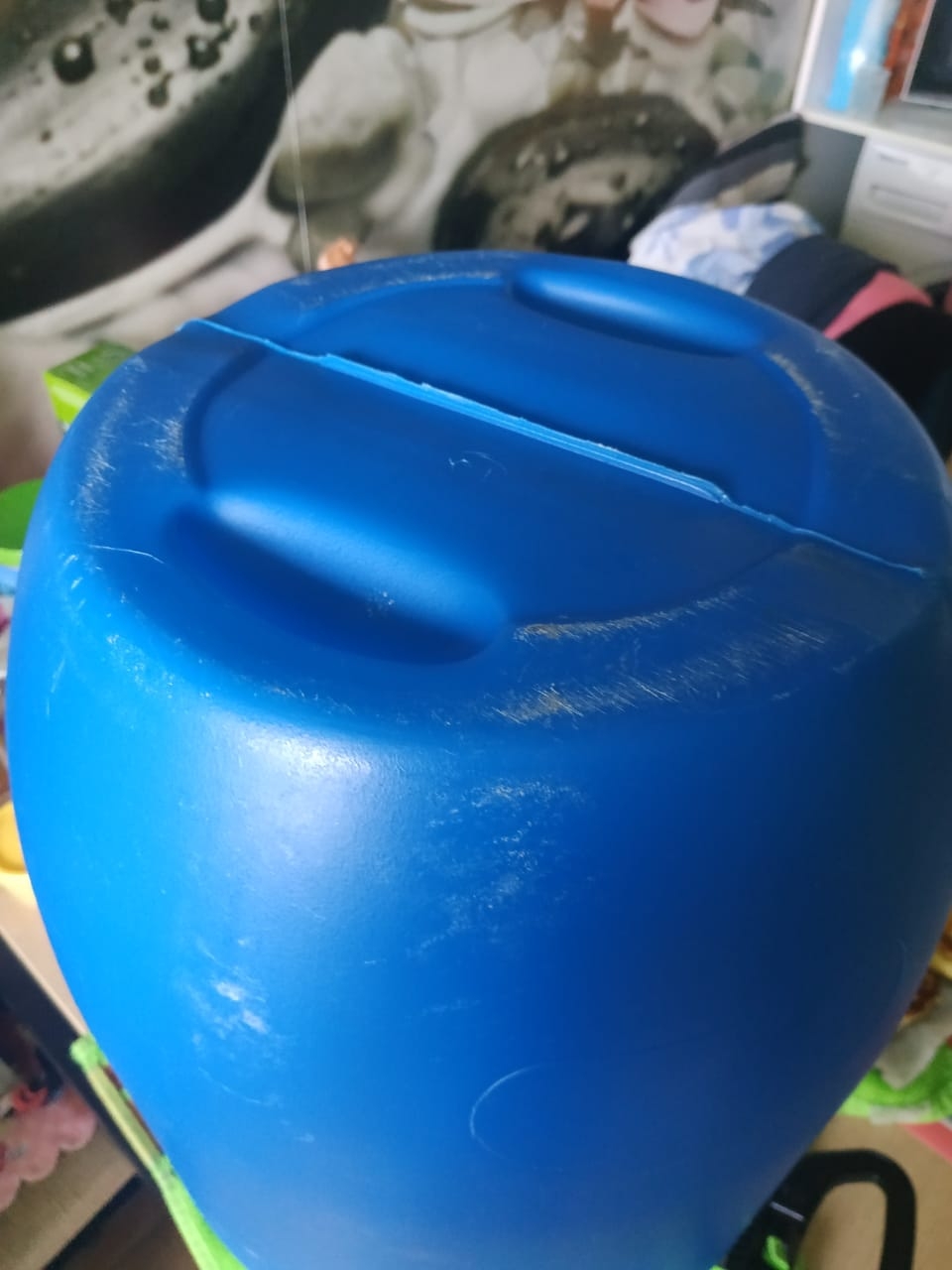 Фотография покупателя товара Фляга пищевая, 30 л, горловина 26 см, синяя, Open Top - Фото 1