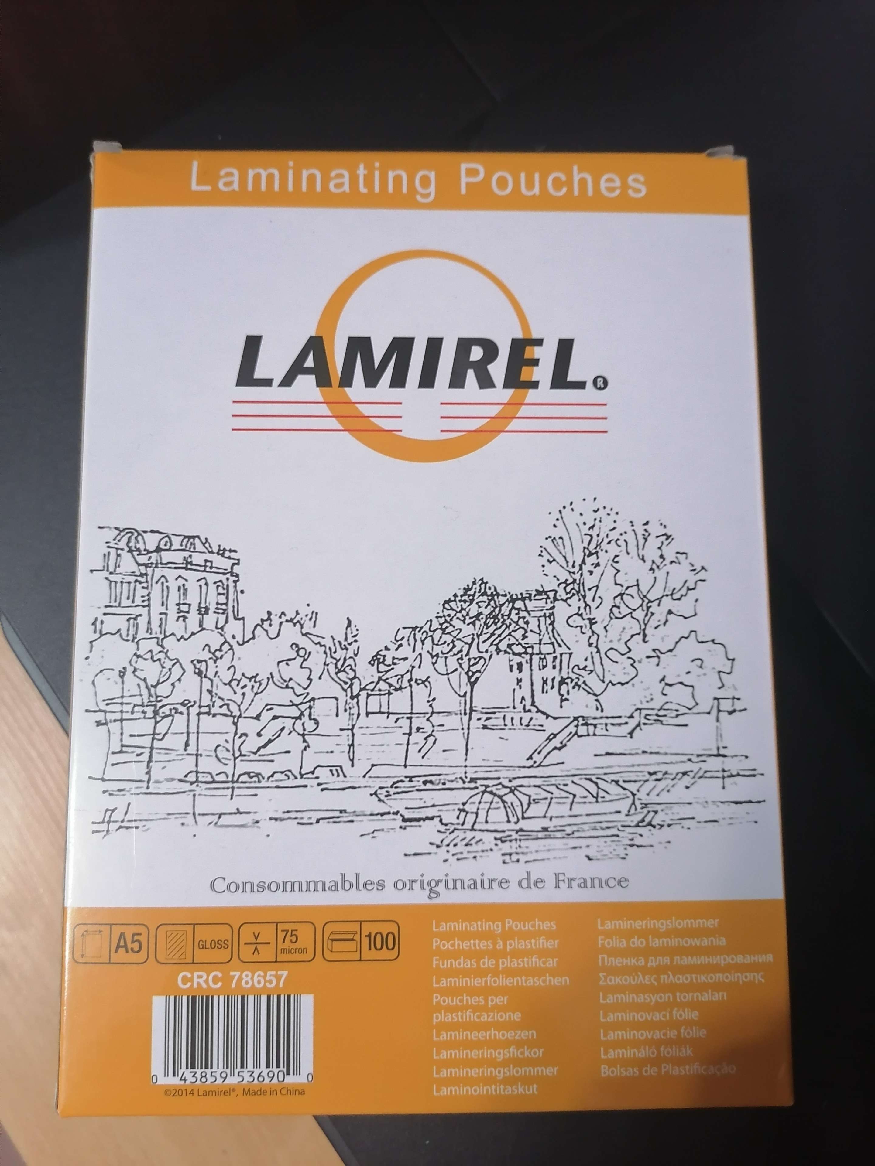 Фотография покупателя товара Пленка для ламинирования A6 111х154 мм, 125 мкм, 100 штук, глянцевые, Lamirel