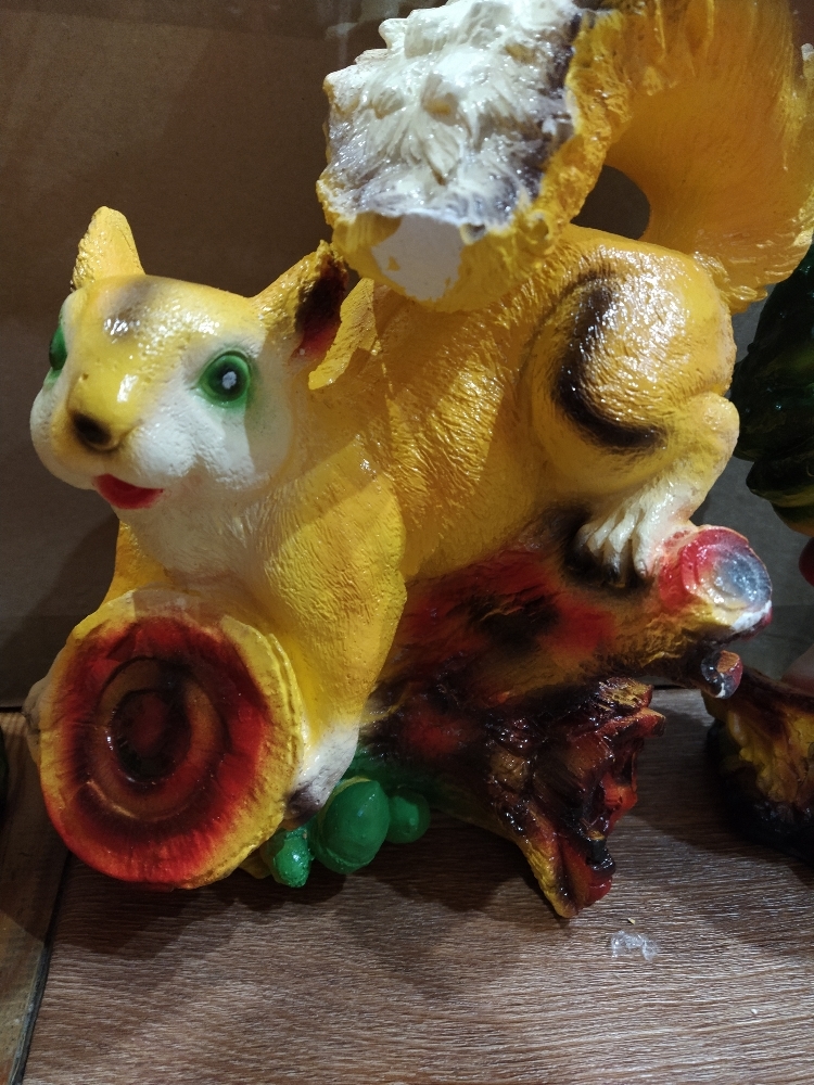 Фотография покупателя товара Садовая фигура "Белка на дереве" 28х25см - Фото 1