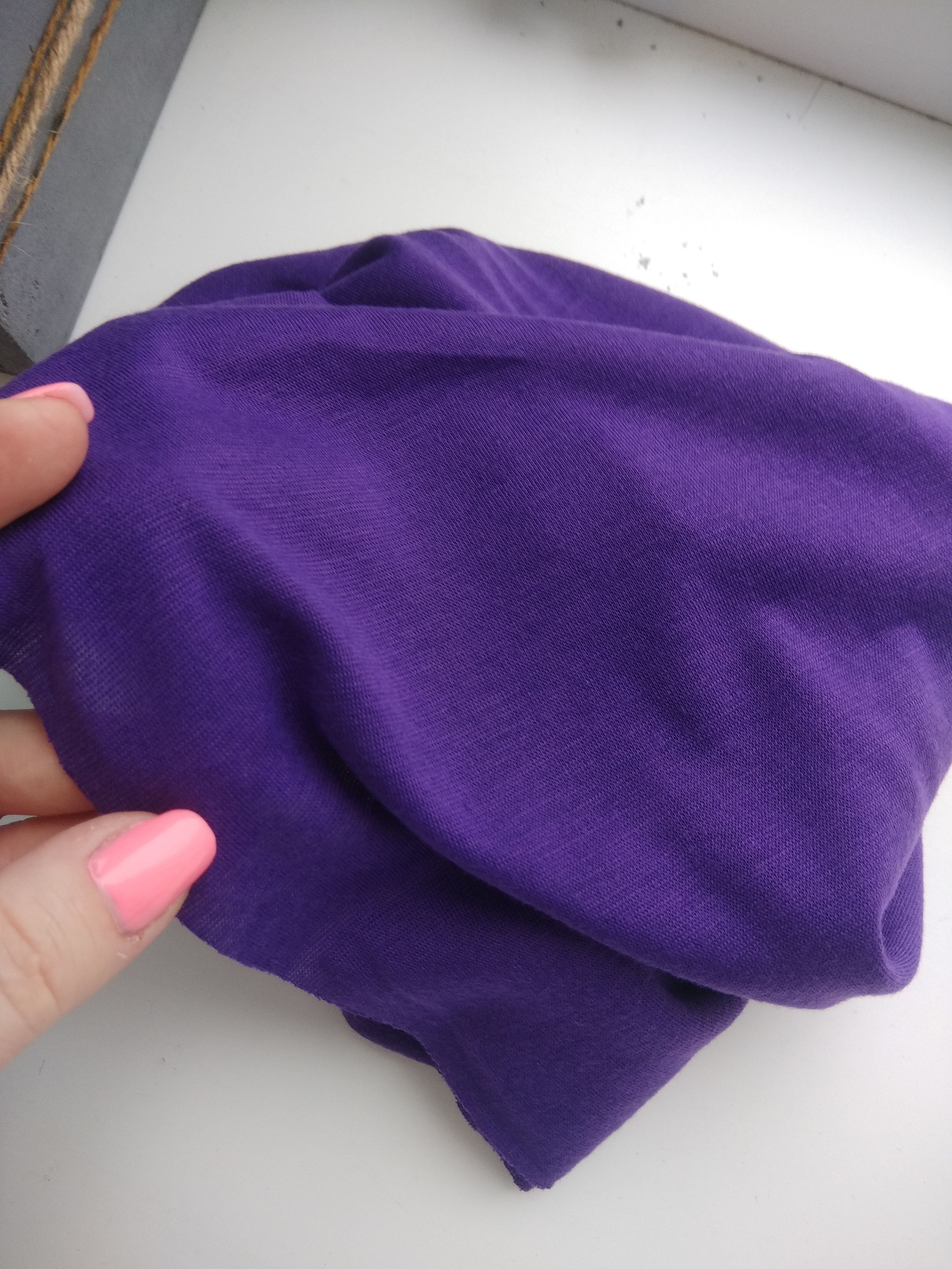 Фотография покупателя товара Ткань для пэчворка трикотаж «Фиолетовый», 50 × 50 см - Фото 2