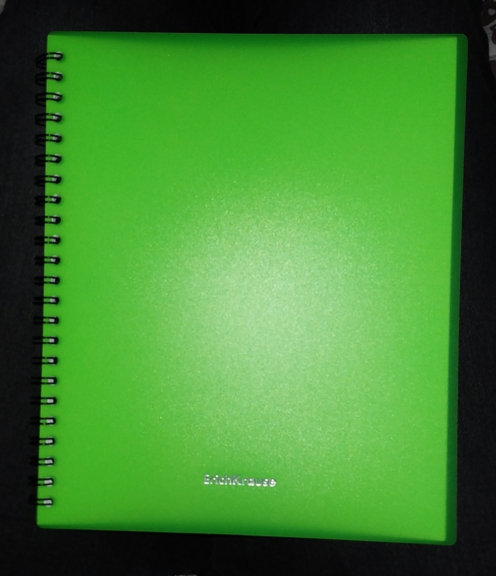 Фотография покупателя товара Тетрадь А5+, 60 листов в клетку, на гребне GLANCE NEON, пластиковая обложка, МИКС - Фото 1