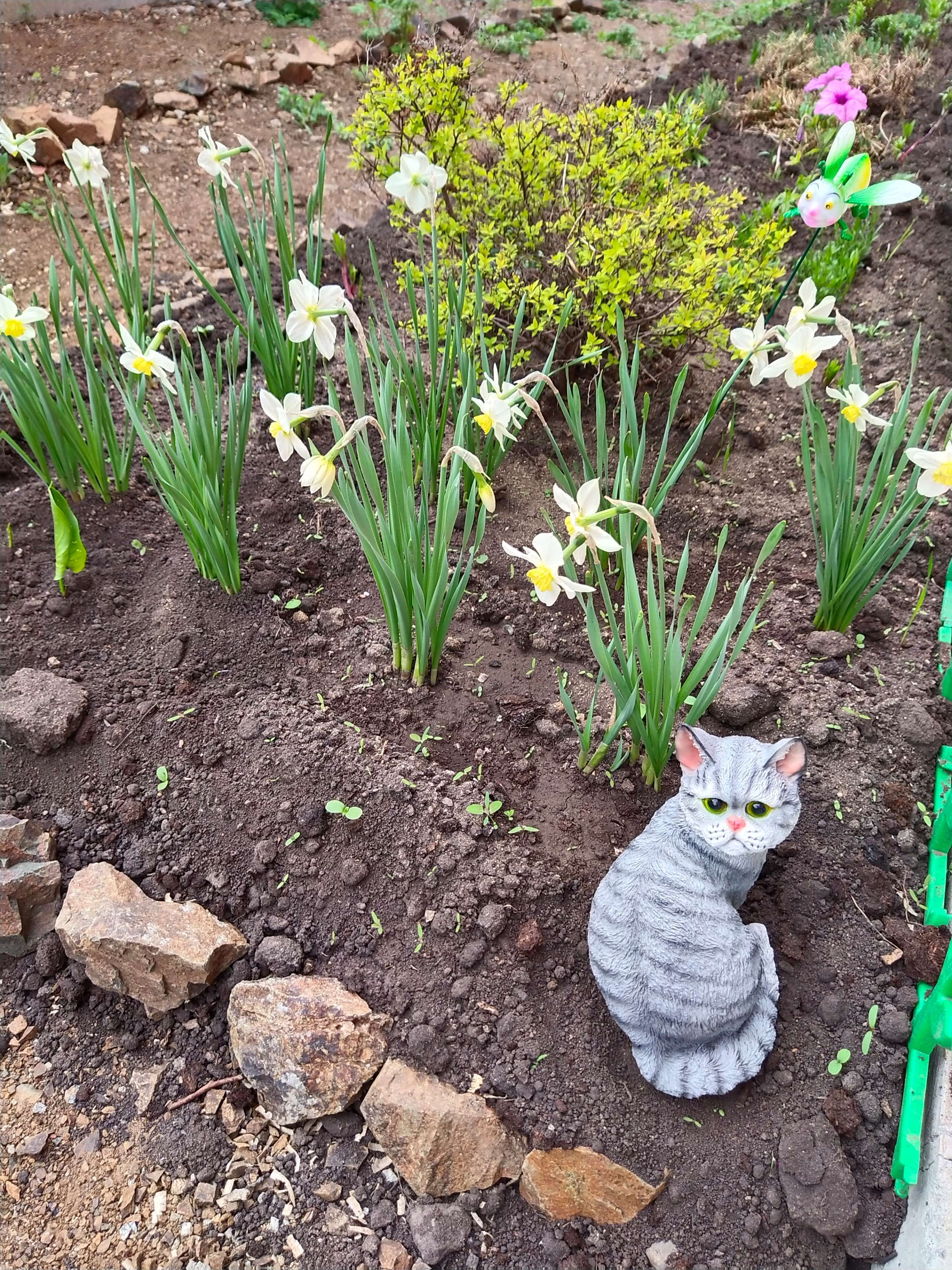 Фотография покупателя товара Садовая фигура "Кот Васька" 19х13х21см - Фото 4