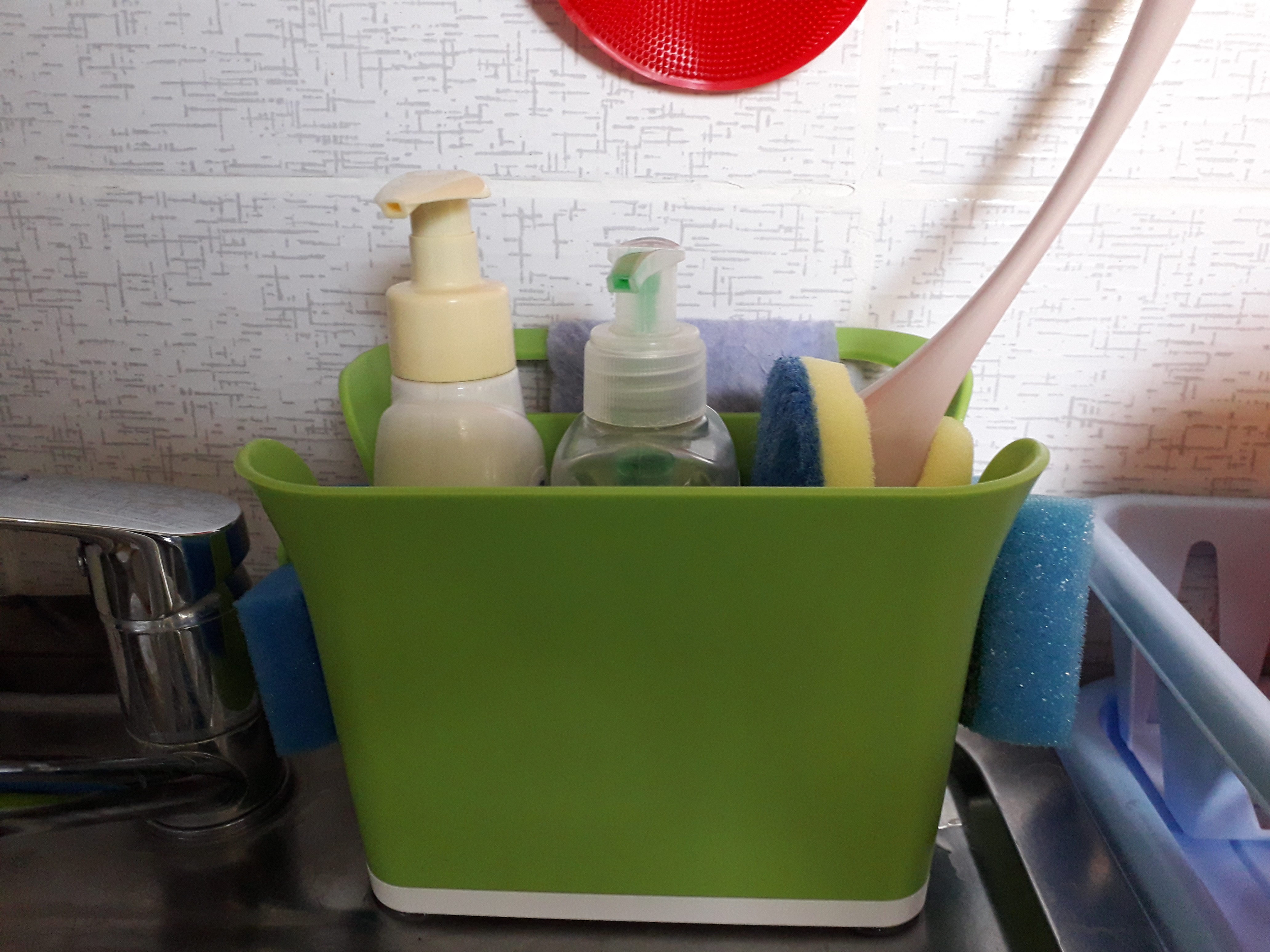 Фотография покупателя товара Подставка для ванных и кухонных принадлежностей, цвет МИКС - Фото 1