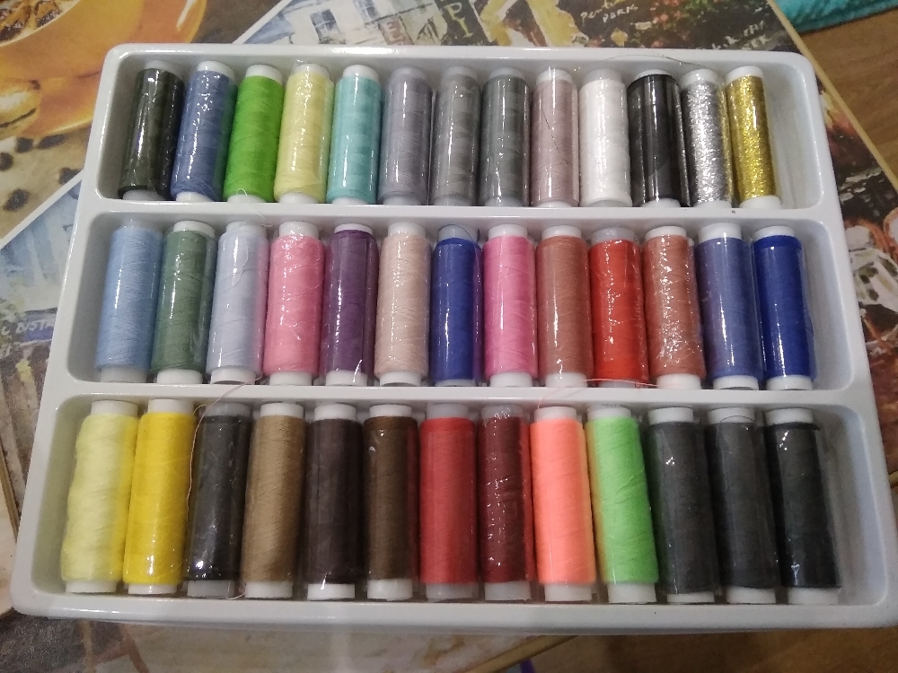 Фотография покупателя товара Набор ниток 40/2, 39 шт, 50 м, цвет разноцветный