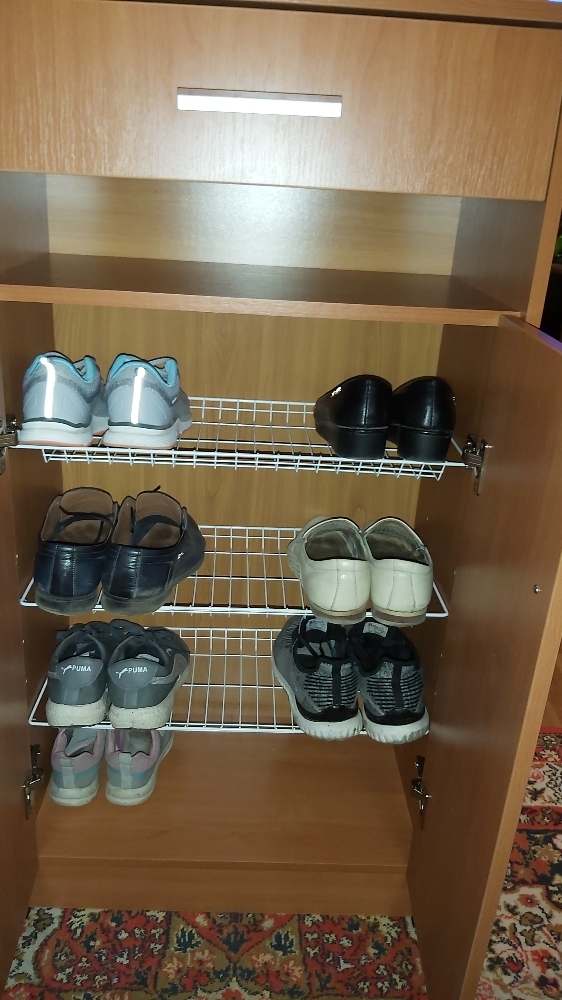 Фотография покупателя товара Тумба под обувь+ решетки, 600х345х1175, Венге/Дуб млечный - Фото 11