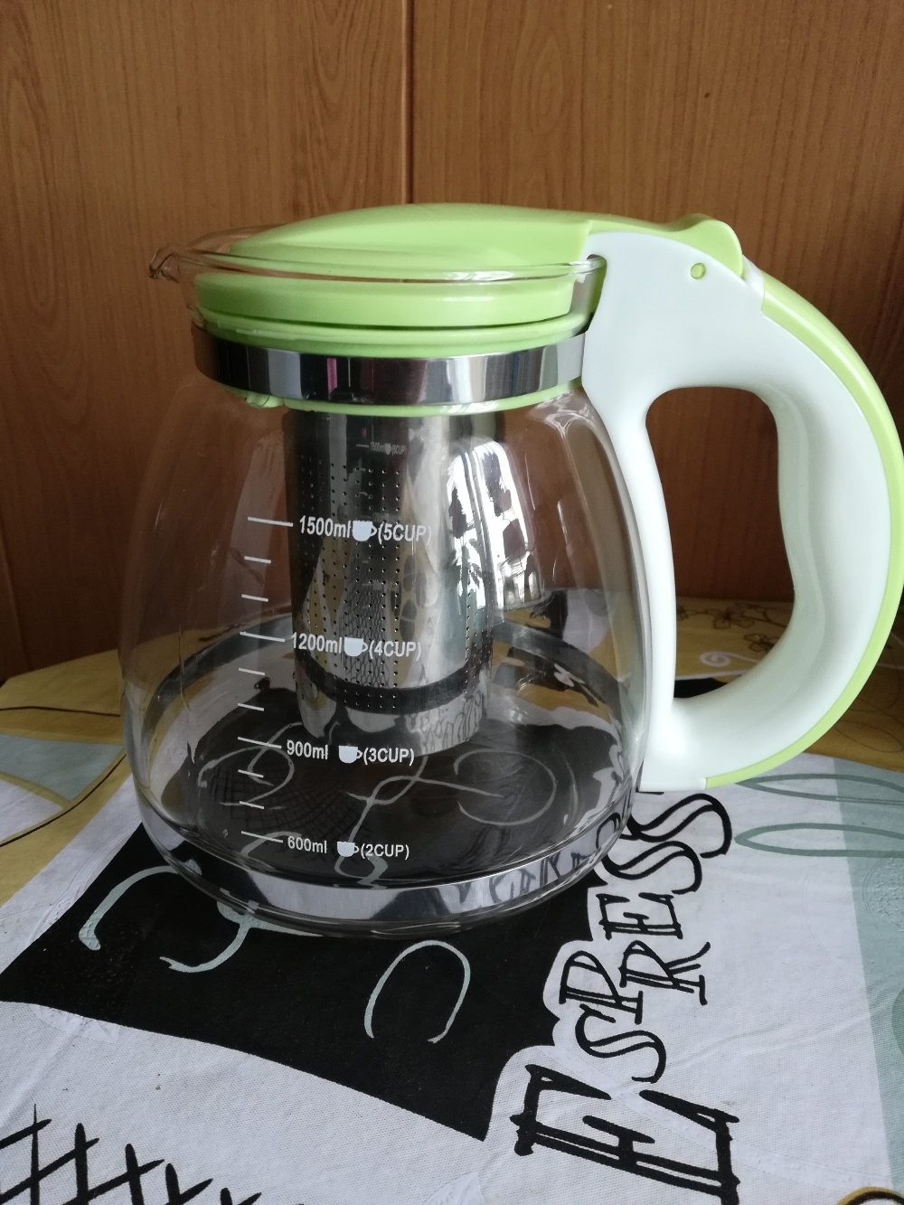 Фотография покупателя товара Чайник стеклянный заварочный, 1,5 л, с металлическим ситом, цвет МИКС - Фото 8