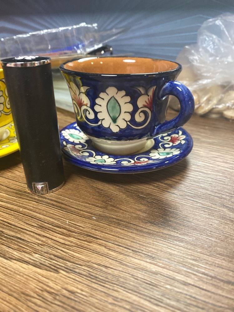 Фотография покупателя товара Чайная пара Риштанская Керамика "Цветы", 100 мл, (тарелка 10см, чашка 7,5см), синяя - Фото 4