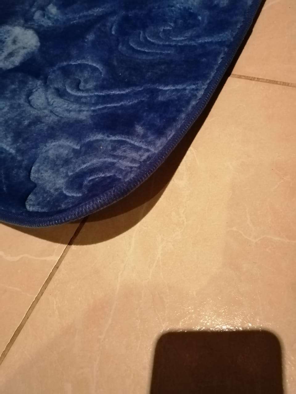 Фотография покупателя товара Набор ковриков для ванной и туалета «Грация», 2 шт, 40×50, 50×80 см, цвет синий - Фото 4