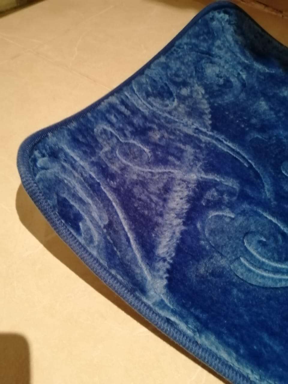 Фотография покупателя товара Набор ковриков для ванной и туалета «Грация», 2 шт, 40×50, 50×80 см, цвет синий - Фото 5