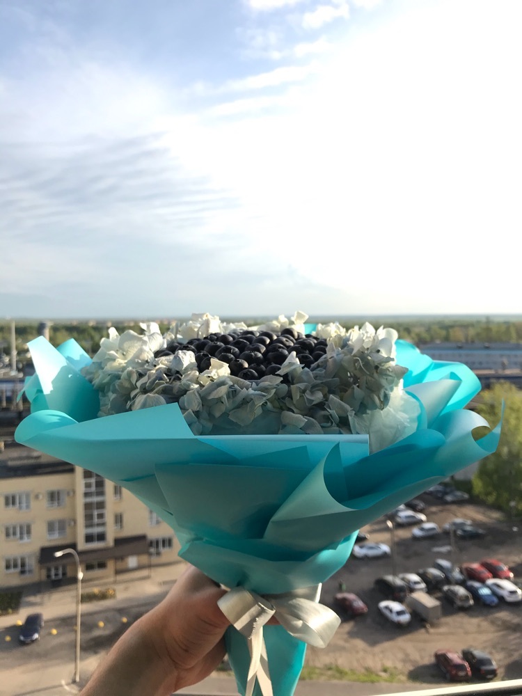 Фотография покупателя товара Плёнка для цветов и подарков "Морозное небо", матовая, 0,6 х 10 м, 40 мкм - Фото 6