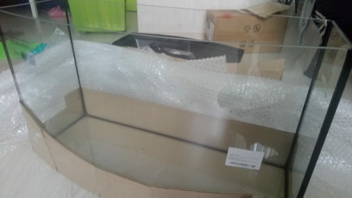 Фотография покупателя товара Аквариум телевизор с крышкой, 55 литров, 63 х 25 х 36/42 см, венге - Фото 2