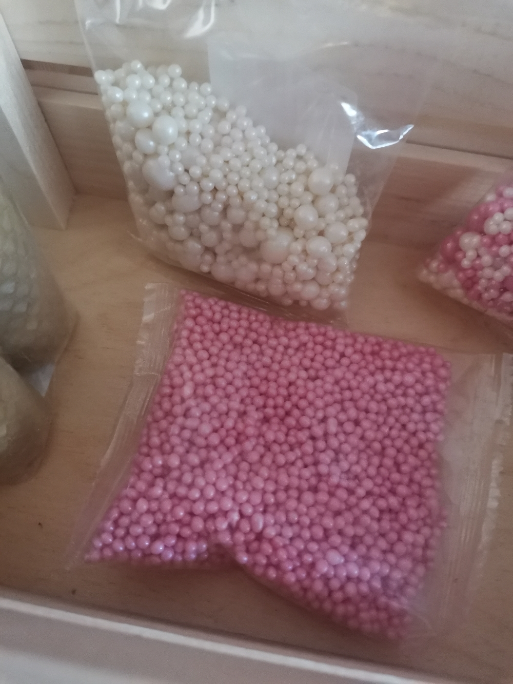 Фотография покупателя товара Посыпка кондитерская "Жемчуг", взорванные зерна риса, розовый, 2-5 мм 50 г - Фото 5