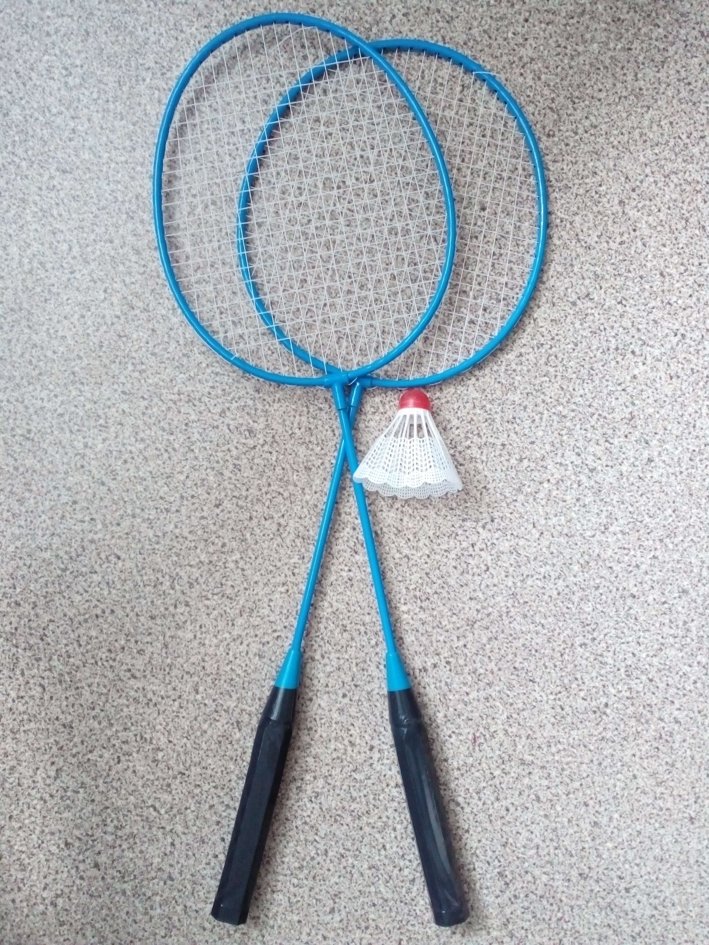 Фотография покупателя товара Набор для бадминтона ONLYTOP: 2 ракетки, волан, в сетке, цвета МИКС