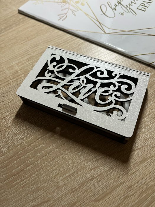 Фотография покупателя товара Шкатулка для колец «Бесконечность», 12×7.9 см - Фото 1