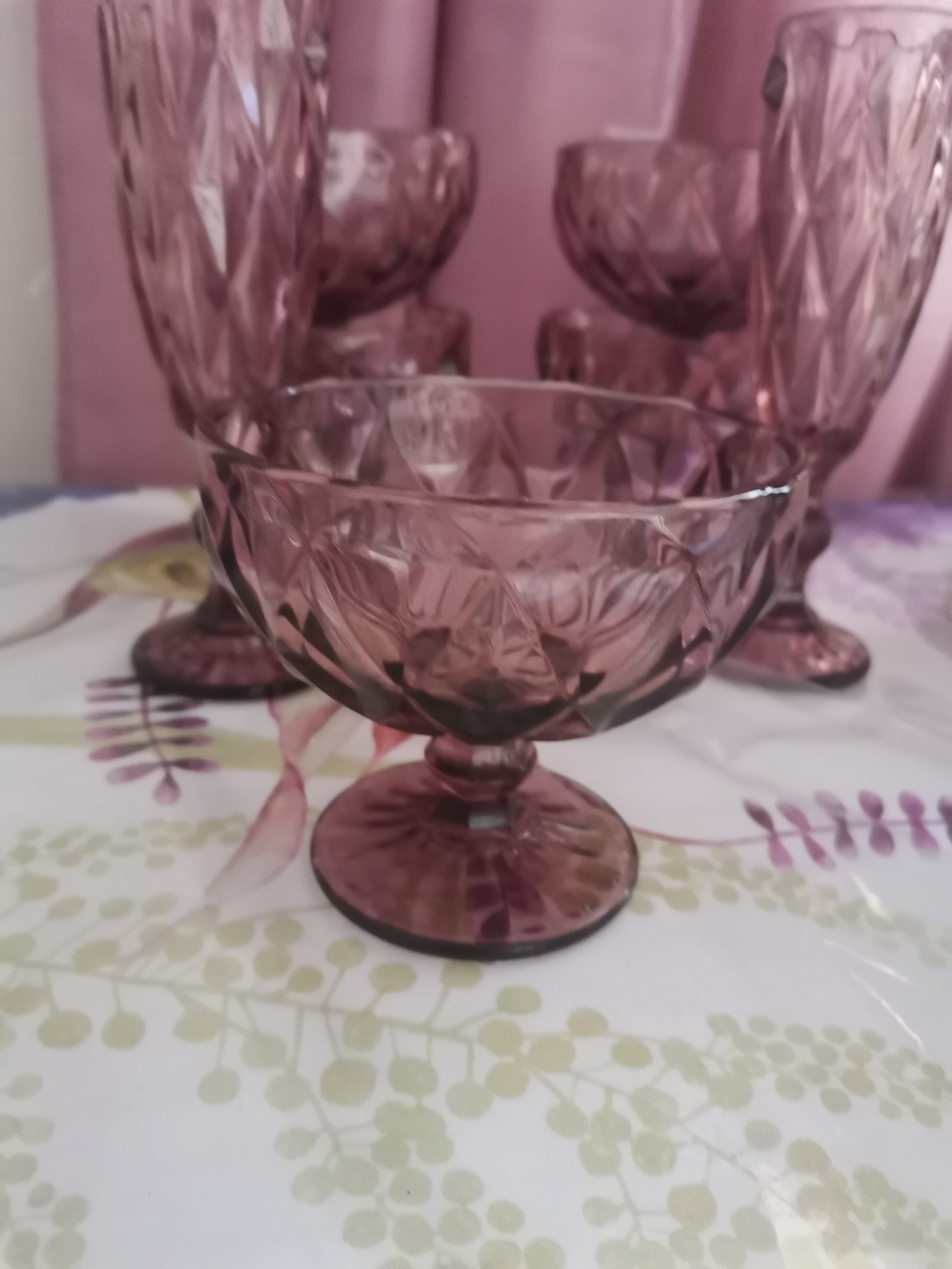 Фотография покупателя товара Креманка стеклянная Magistro «Круиз», 350 мл, d=12 см, цвет розовый - Фото 7