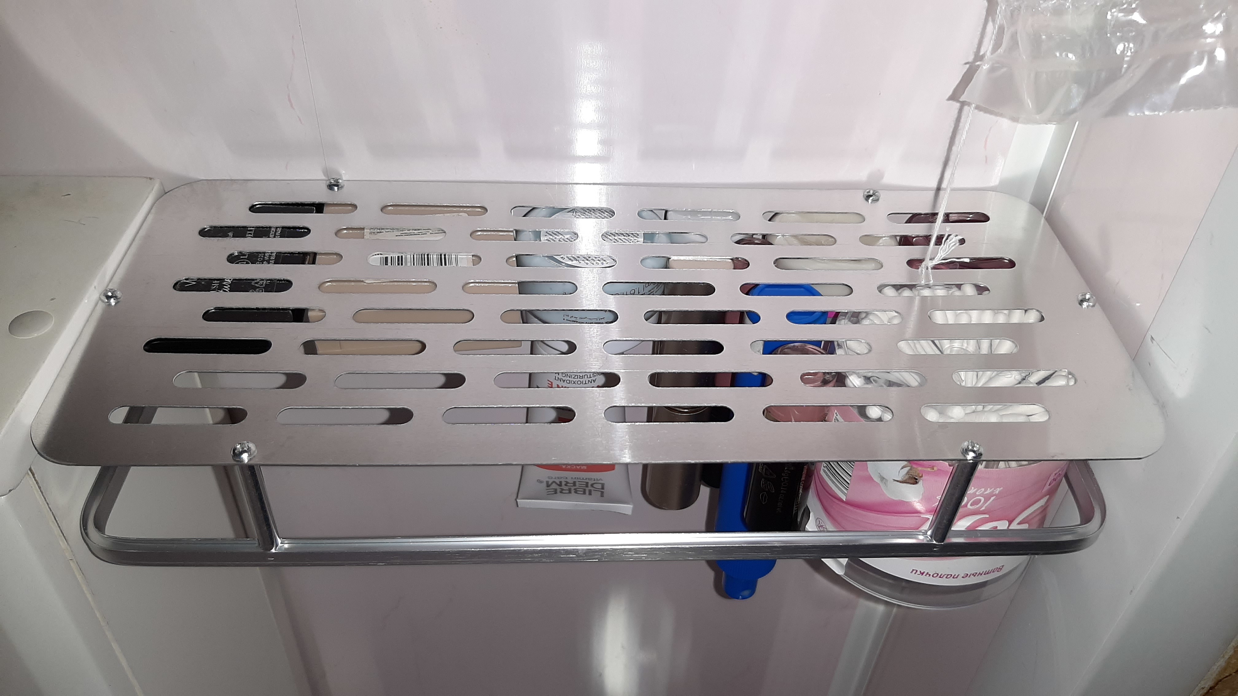 Фотография покупателя товара Полка для ванной комнаты, 31,5×13×5 см, алюминий