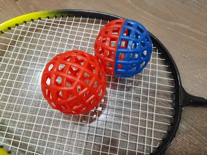 Фотография покупателя товара Мяч для бадминтона, d=5.5 см, цвет МИКС - Фото 3
