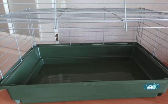 Фотография покупателя товара Клетка для кроликов, морских свинок "Пижон" №6, хром, 58 х 40 х30 см, зеленый - Фото 1