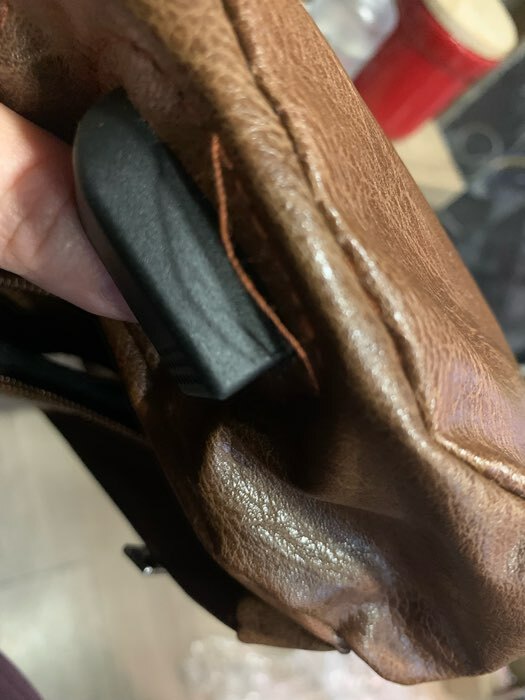 Фотография покупателя товара Сумка-слинг мужская из искусственной кожи, с USB, цвет тёмно-коричневый - Фото 3