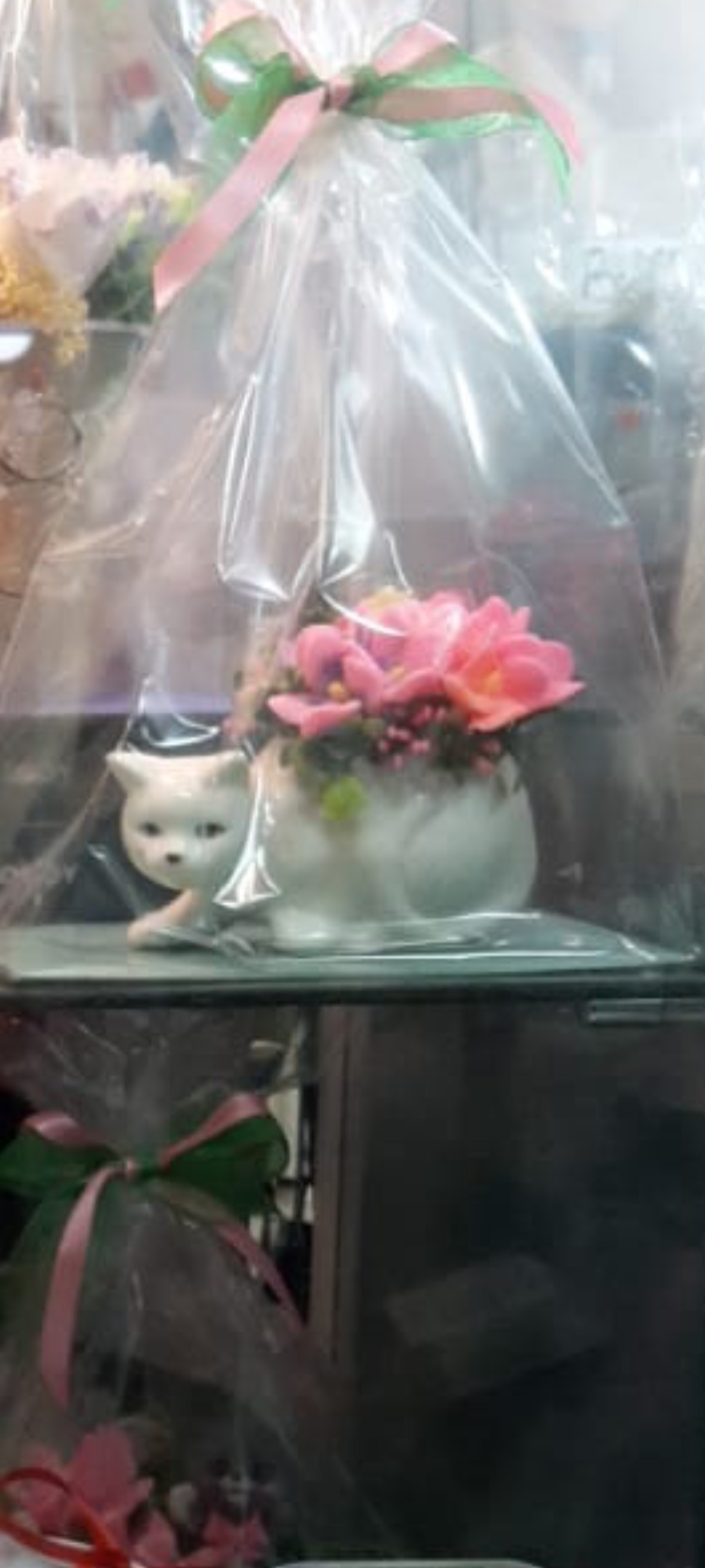 Фотография покупателя товара Декоративный горшок для цветов «Кошка», 450 мл, 15.4×8.1×8 см, керамический, белый - Фото 4