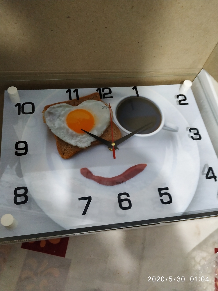 Фотография покупателя товара Часы настенные: Кухня, "Завтрак", бесшумные, 25 х 35 см - Фото 4
