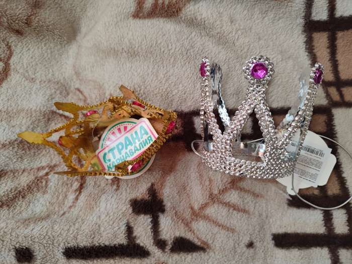 Фотография покупателя товара Корона «Принцессы», на веревочке, золото - Фото 6