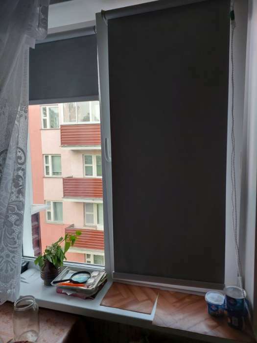 Фотография покупателя товара Штора рулонная «Механика. Блэкаут», 90×180 см (с учётом креплений 3,5 см), цвет светло-серый - Фото 1