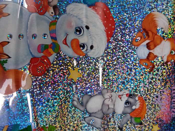 Фотография покупателя товара Наклейки новогодние, интерьерные, голография «Сказочного Нового года», 21×29.5 см - Фото 21