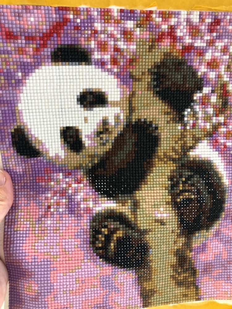 Фотография покупателя товара Алмазная мозаика «Весёлая панда», 21 цвет - Фото 3