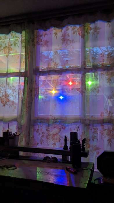 Фотография покупателя товара Гирлянда «Белт-лайт» 5 м с насадками «Лампочки», IP44, УМС, тёмная нить, 10 LED, свечение мульти, 220 В - Фото 2