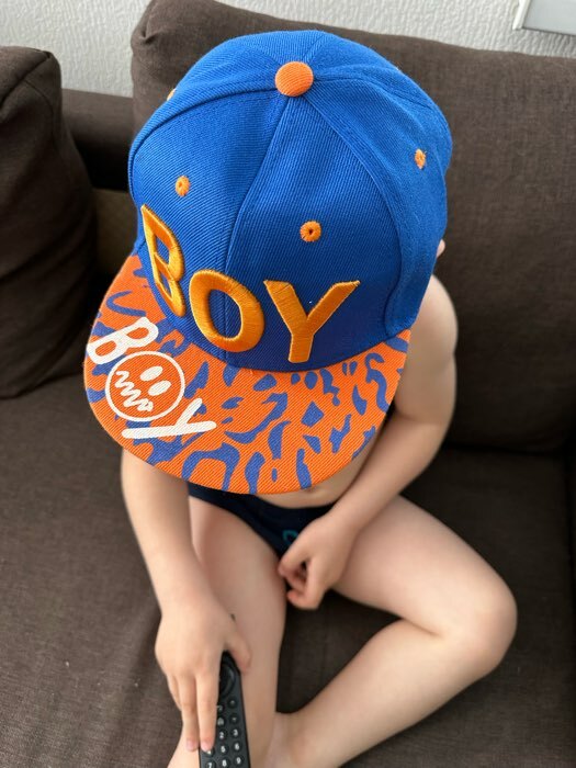 Фотография покупателя товара Кепка детская MINAKU "BOY" цвет синий/оранжевый, р-р 52-54 - Фото 4