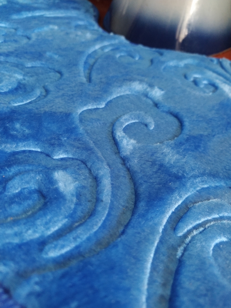 Фотография покупателя товара Набор ковриков для ванной и туалета «Грация», 2 шт, 40×50, 50×80 см, цвет синий - Фото 1