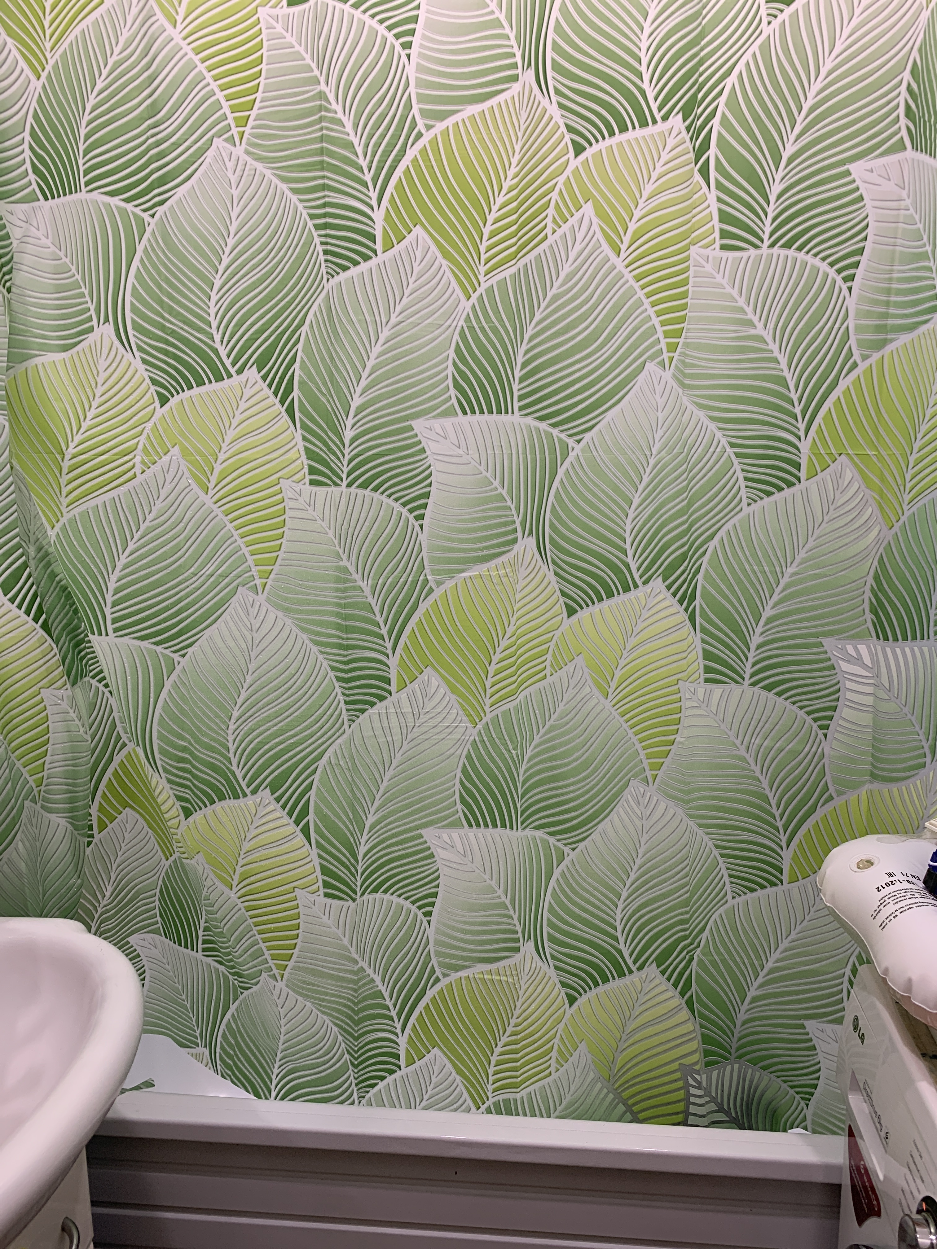 Фотография покупателя товара Штора для ванной Доляна «Листья», 180×180 см, EVA - Фото 5