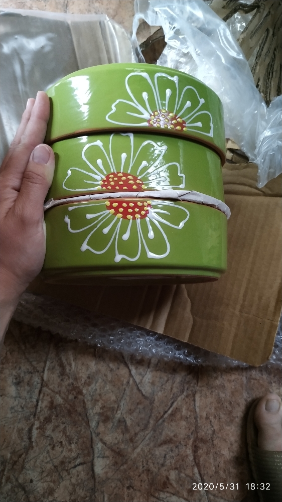 Фотография покупателя товара Набор для холодца "Подарочный" ромашка зелёная, 3х0,8л - Фото 7