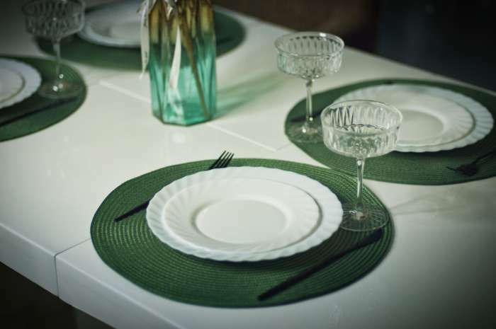 Фотография покупателя товара Набор салфеток сервировочных на стол Доляна «Лофт», 4 шт, d=38 см, цвет зелёный