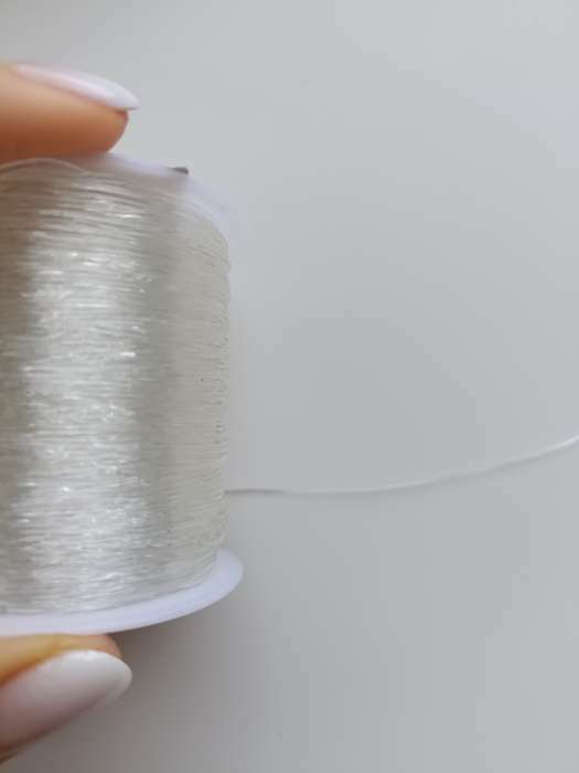 Фотография покупателя товара Нить силиконовая (резинка) d=0.6 мм, L=100 м, прозрачная - Фото 1